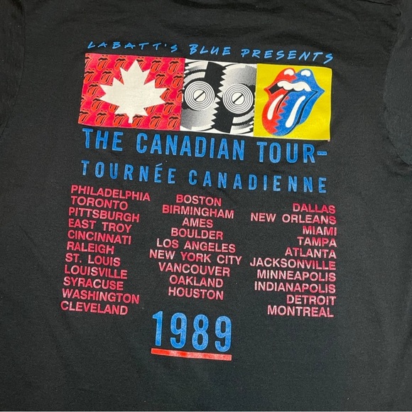 Rare Vintage 1989 Rolling Stones Tour Band Tee - Picture 4 of 7